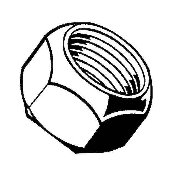 Midwest Fastener Stover Lock Nut, M16-1.50, Steel, Class 8, Zinc Plated, 2 PK 933347 - main